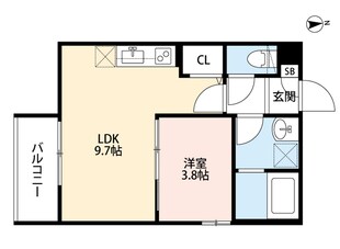 寺田町駅 徒歩10分 1階の物件間取画像